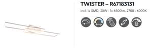 Stropné svietidlo TWISTER Biele LED30W, 2700-6000K