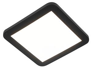 Stropné svietidlo čierne 22,5 cm vrátane LED 3-stupňovo stmievateľné IP44 - Steve