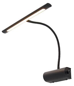 Dizajnové nástenné svietidlo čierne 32 cm vrátane LED so stmievačom - Tableau
