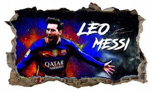 3D štýlová nálepka na stenu s motívom Lionel Messi 47x77 cm