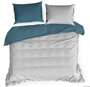 Luxusné sivo tyrkysové posteľné obliečky bavlnený satén Tyrkysová