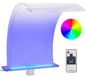 Bazénová fontána s RGB LED a súpravou konektorov akryl 50 cm