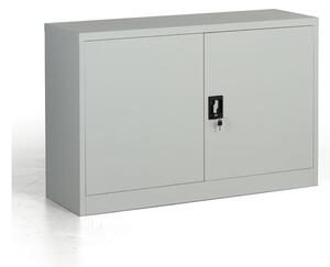 Kovová spisová skriňa, demontovaná, 1 polica, 1200 x 800 x 400 mm, sivá
