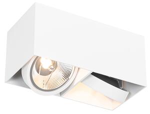 Dizajnové bodové biele obdĺžnikové AR111 2-svetl. - Box