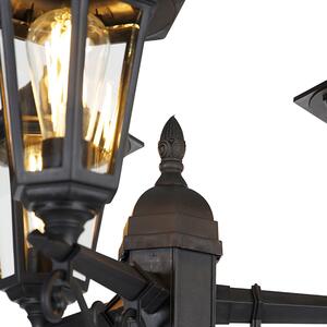 Klasický lampáš čierny 3-svetlo IP44 - New Haven