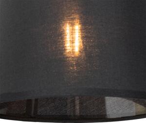 Moderné nástenné svietidlo čiernej a ocele s lampou na čítanie - Renier