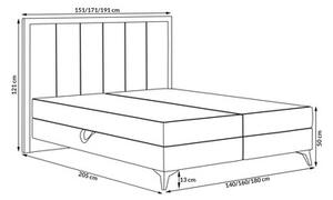 Čalúnená posteľ LOFT rozmer 140x200 cm Zelená