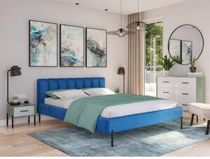 Čalúnená posteľ MILAN rozmer 140x200 cm Modrá
