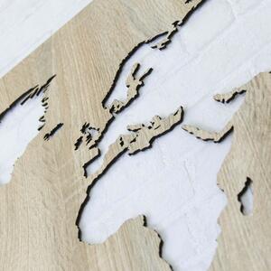DUBLEZ | Drevená mapa sveta na stenu - obraz