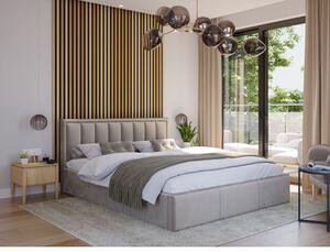 Čalúnená posteľ MOON rozmer 80x200 cm Krémová