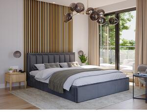Čalúnená posteľ MOON rozmer 80x200 cm Sivá