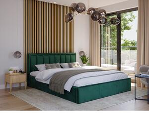 Čalouněná postel MOON rozměr 120x200 cm Tmavě zelená