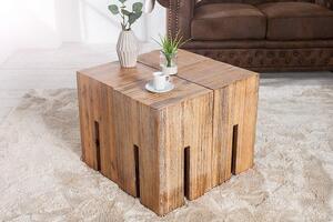 Invicta Interior - Elegantný príručný stolík CASTLE 30 cm akácia, prírodná