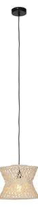 Orientálna závesná lampa šedá 30 cm - Leonard