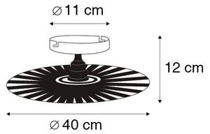 Vidiecka nástenná lampa čierna 40 cm - Leia