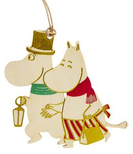 Vianočná dekorácia Moominmamma & Moominpappa, preglejka