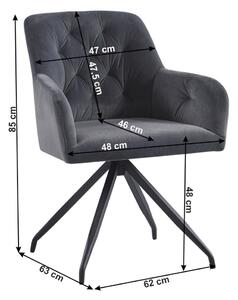 Massive home | Otočná moderní židle Elza MH2766770 Tmavě šedá