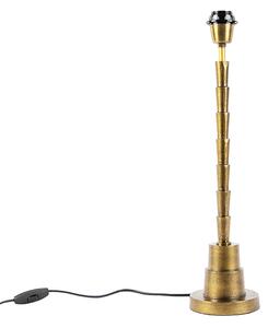Stolná lampa v štýle art deco bronzová bez tienidla - Pisos