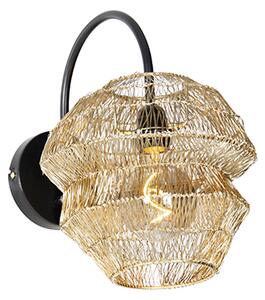 Orientálna nástenná lampa zlatá - Vadi