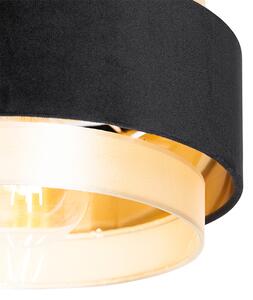 Moderné stropné svietidlo čierne so zlatou - Elif