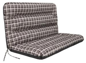 Vankúš na hojdačku ANIA 120 cm károvaný, hnedý