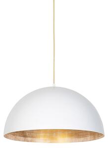 Industriálne závesné svietidlo biele so zlatom 50 cm - Magna Eco