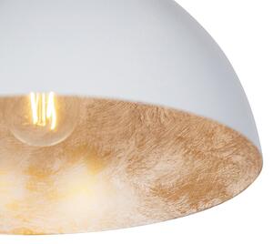 Industriálne stropné svietidlo biele so zlatou 35 cm - Magna