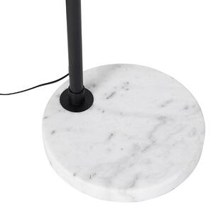 Moderná oblúková lampa čierna s bielym nastaviteľným - XXL