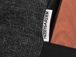 Vankúš na lehátko/stoličku BASIA čierny ekolen