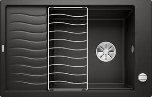 Blanco Elon XL 6 - Silgranitový drez, 780x500 mm, s príslušenstvom, InFino, čierna 525882