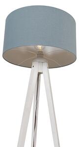 Stojacia lampa statív biely s tienidlom svetlomodrý 50 cm - Tripod Classic