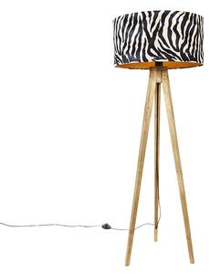 Vintage stojaca lampa tienidlo zebra v prevedení 50 cm - Tripod Classic