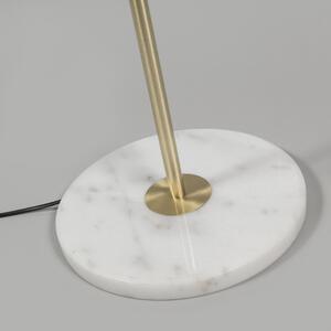 Stojacia lampa mosadz so sivým odtieňom 50 cm - Kaso