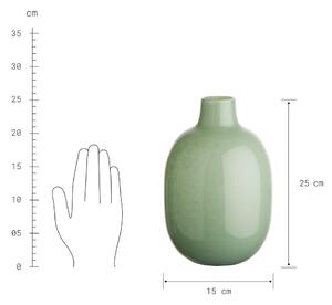 JADE Váza 25 cm - sv.zelená