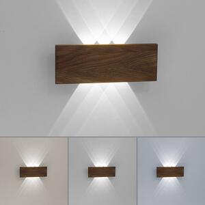 Vidiecke nástenné svietidlo drevené 32 cm vrátane LED 6 svetiel - Ajdin