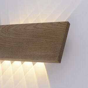Vidiecka nástenná lampa drevené 45 cm vrátane LED 2-svetla - Ajdin