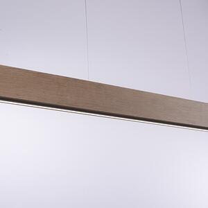 Závesné svietidlo drevené 121 cm vrátane LED s diaľkovým ovládaním - Ajdin