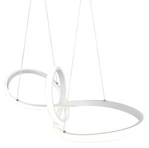 Dizajnové závesné svietidlo biele vrátane LED 3-stupňovo stmievateľné - Levi
