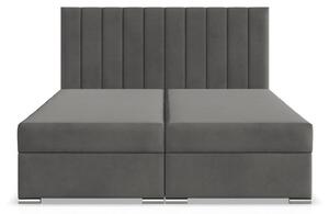 Manželská posteľ AGEN Velvet 140×200 cm sivá