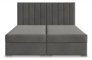 Manželská posteľ AGEN Velvet 180×200 cm sivá