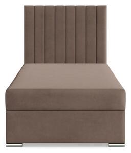 Čalúnená posteľ AGEN Velvet 90×200 cm hnedá