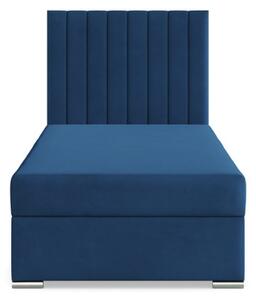 Čalúnená posteľ AGEN Velvet 90×200 cm tmavomodrá