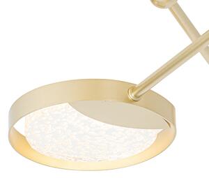 Stropné svietidlo zlaté vrátane LED 3-stupňových stmievateľných 6 svetiel - Patrick
