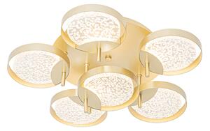 Plafondlamp goud 42 cm incl. LED 3-staps dimbaar - Patrick