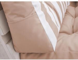 Vankúše na palety LEO 1+1 béžové pásy
