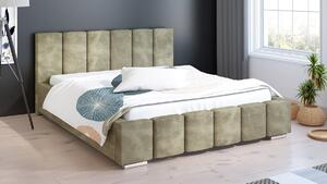 Čalúnená posteľ Maxima 200/200 cm s úložným priestorom oliva