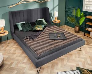 Massive home | Luxusní postel s kovovými nohami šedá La Beaute 160 x 200 cm 40763