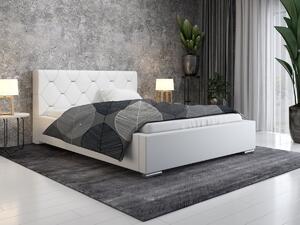 Čalúnená posteľ Troja 90/200 cm s úložným priestorom madrid - ekokoža