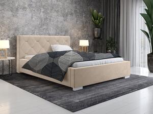 Čalúnená posteľ Troja 90/200 cm s úložným priestorom jasmine