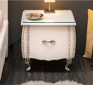 Massive home | Luxusní noční stolek bílý Extravagancia 45cm 39355
